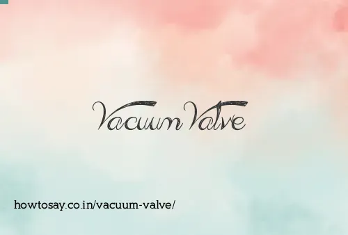 Vacuum Valve