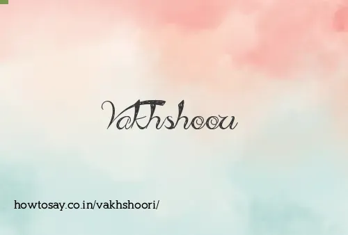 Vakhshoori