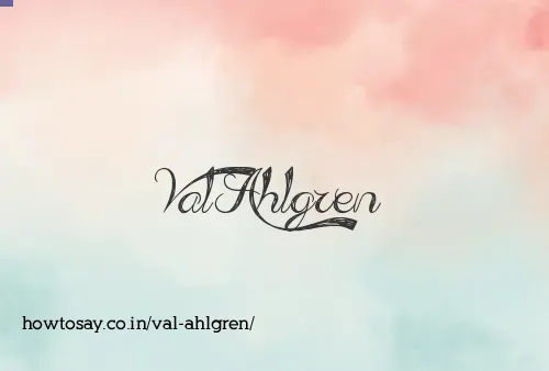Val Ahlgren