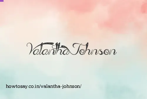 Valantha Johnson