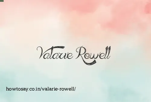 Valarie Rowell