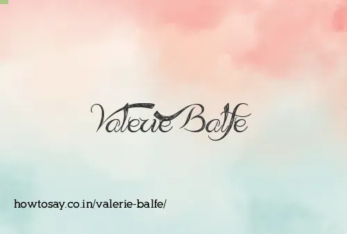 Valerie Balfe