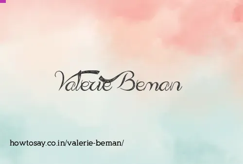 Valerie Beman