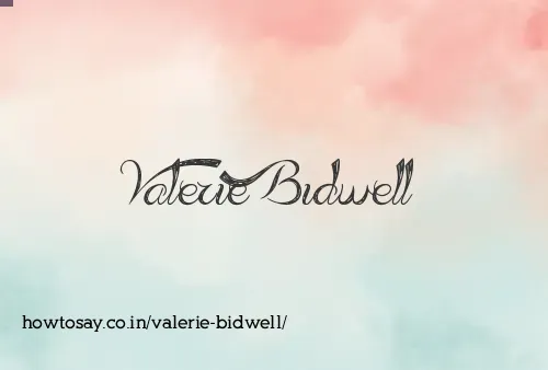 Valerie Bidwell