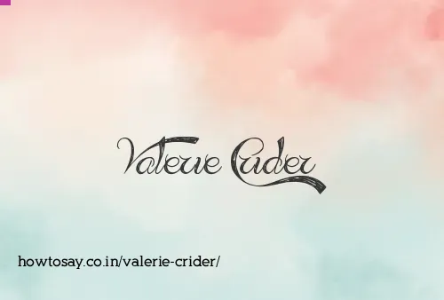 Valerie Crider