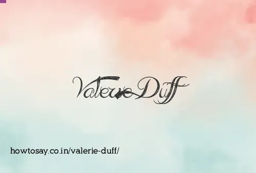 Valerie Duff