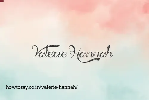 Valerie Hannah