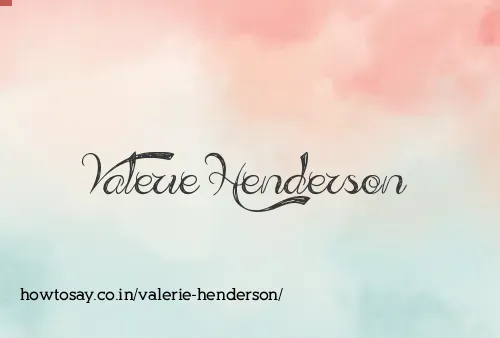 Valerie Henderson
