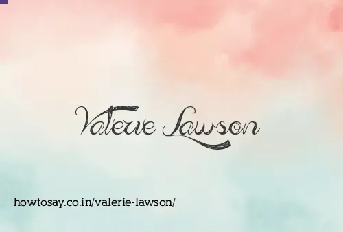 Valerie Lawson