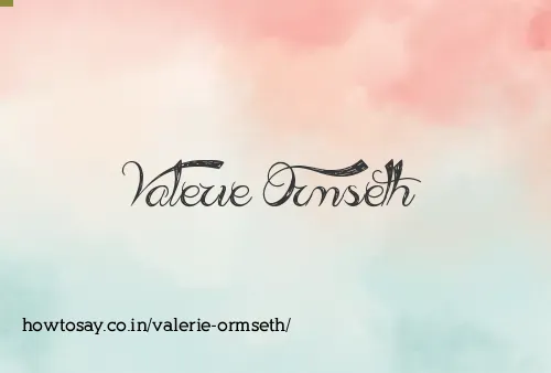 Valerie Ormseth