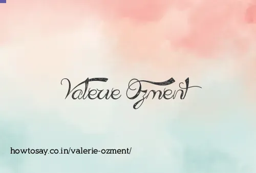 Valerie Ozment