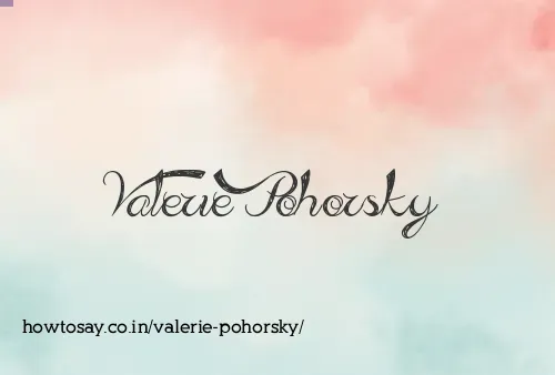 Valerie Pohorsky