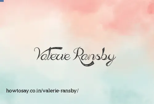 Valerie Ransby