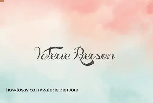 Valerie Rierson