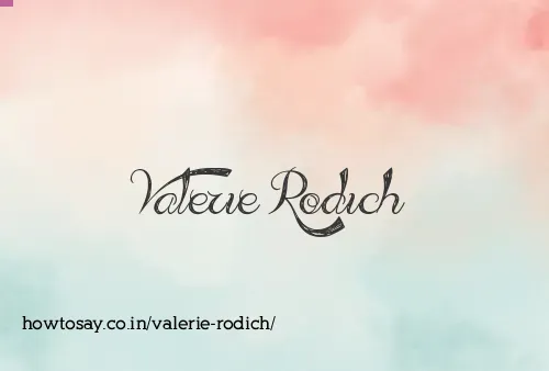 Valerie Rodich