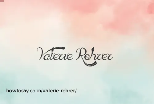 Valerie Rohrer