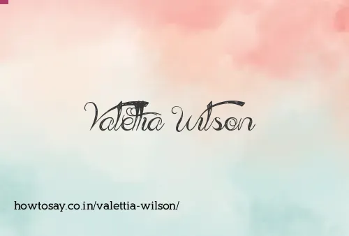 Valettia Wilson
