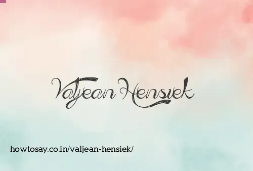 Valjean Hensiek