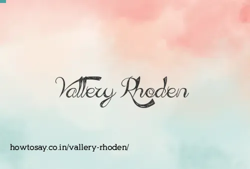 Vallery Rhoden