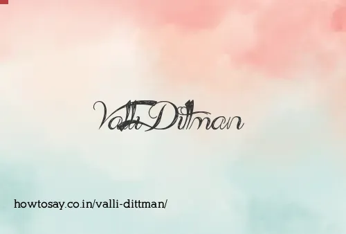 Valli Dittman