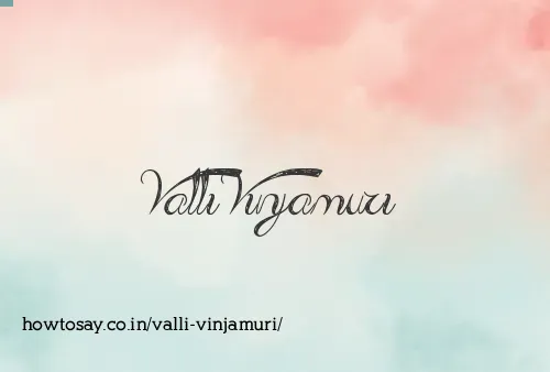 Valli Vinjamuri