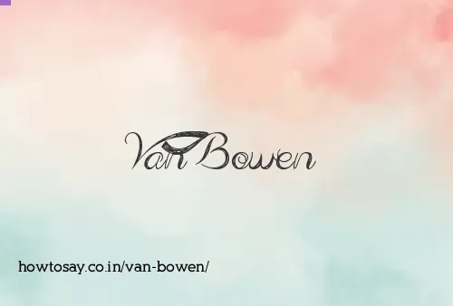Van Bowen
