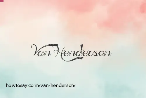 Van Henderson
