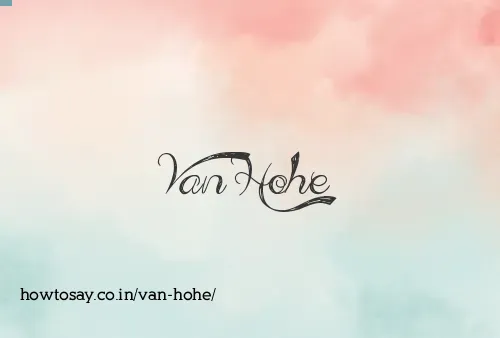 Van Hohe