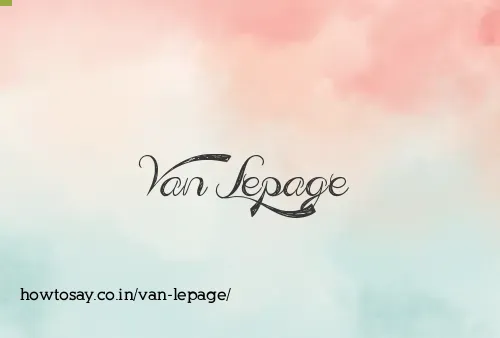 Van Lepage