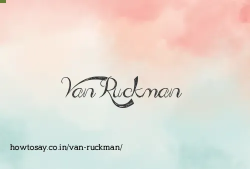 Van Ruckman