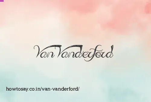 Van Vanderford