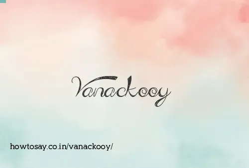 Vanackooy