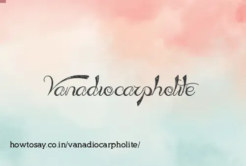 Vanadiocarpholite