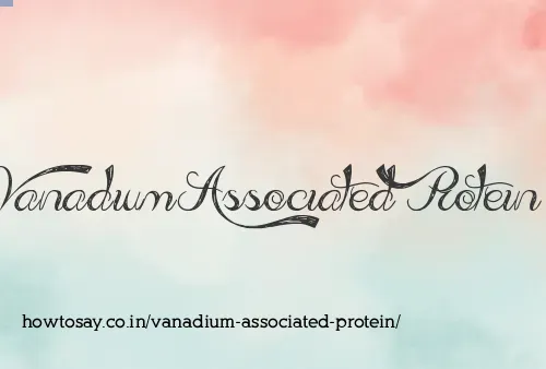 Vanadium Associated Protein