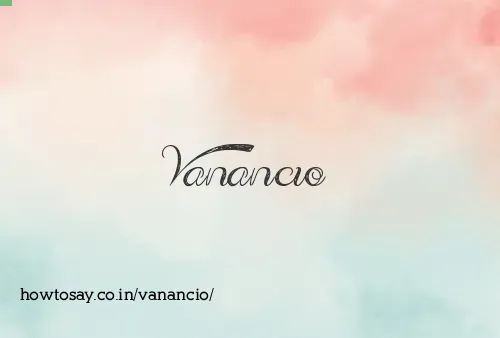 Vanancio