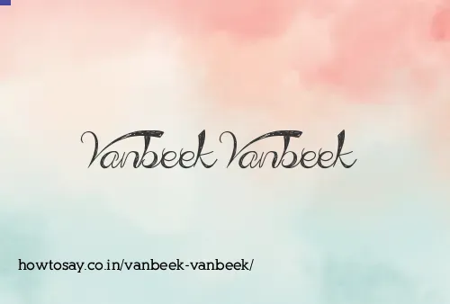 Vanbeek Vanbeek