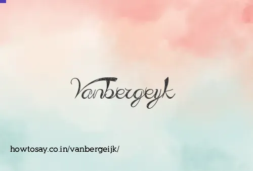 Vanbergeijk