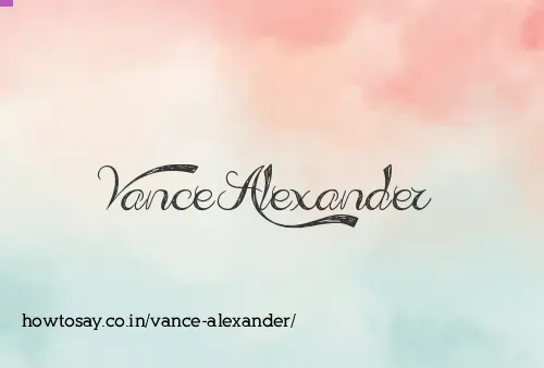 Vance Alexander