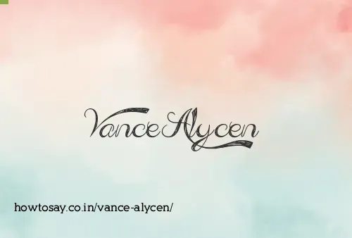 Vance Alycen