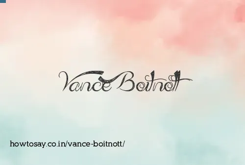 Vance Boitnott