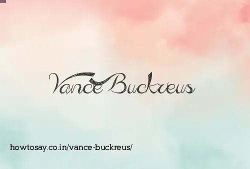 Vance Buckreus