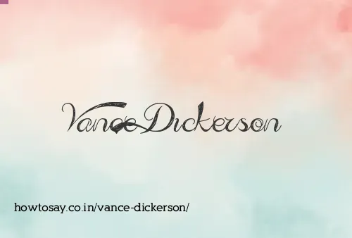 Vance Dickerson