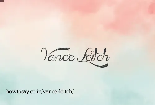 Vance Leitch