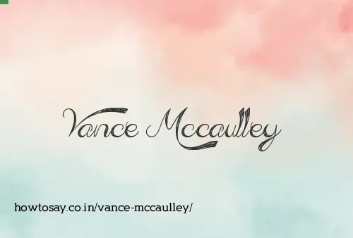 Vance Mccaulley