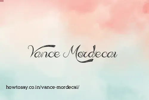 Vance Mordecai