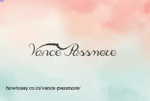 Vance Passmore