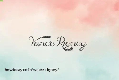 Vance Rigney