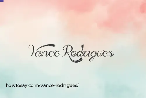 Vance Rodrigues