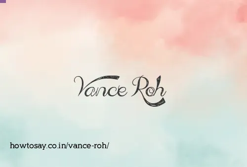 Vance Roh