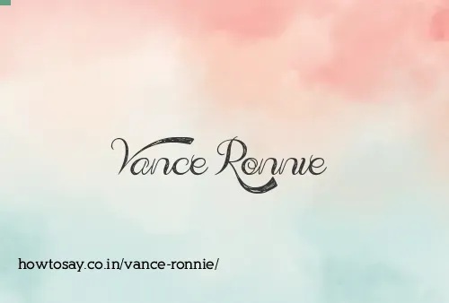 Vance Ronnie